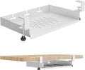 BYMECOST No Drill Under Desk Laptop Mount, Metal Under Desk Storage Shelf by BYMECOST