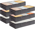 Lifewit 6 Packs Under Bed Storage Containers, Large Capacity Blanket Storage Bags with Reinforced Handles, Organization and Storage for Clothes, Sheets, Towels, Bedroom, Closet, College Dorm, Grey by Lifewit