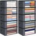 Fab totes 35L Closet Organizers, Foldable Under Bed Storage Containers | Storage Bags with Zippers,Window and Handles for Organizing Bedroom, Closet, Clothing,Organization with Handle by Fabtotes