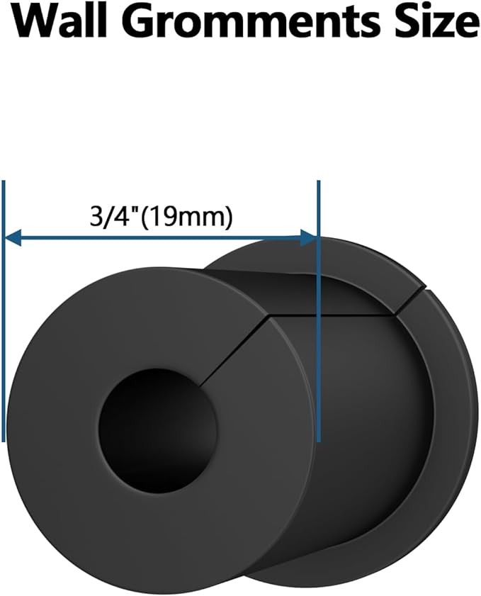 2PCS 3/4 inch starlink Wall Grommets for Cables,Wall Cable Pass Through for starlink,Star Link Cable Routing kit Accessories for starlink ethernet Cable Wall Bushing Feed Through - Image 3