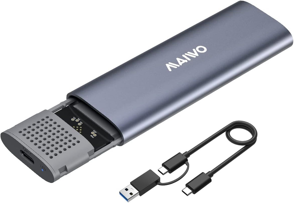 MAIWO M.2 NVMe SSD Enclosure, USB 3.1 GEN2 10Gbps Tool Free USB C to M.2 NVMe SSD Adapter Reader Case, Support UASP Trim, 8TB Capacity, Aluminum - Image 8