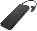 Lenovo USB-C Slim Travel Dock, 8 Ports, Up to 65W PD Pass Through, Integrated USB-C Cable, 4K Display Support, Black by LENOVO