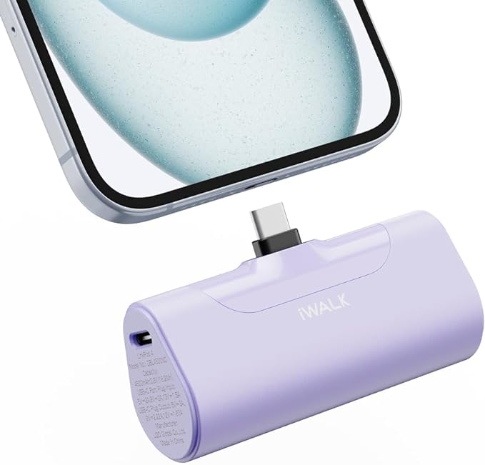 iWALK Portable Charger for iPhone 17/16/15 USB-C Small Power Bank 20W 4,500mAh Fast Charging Battery Pack Compatible with iPhone 15/16/17 Plus/17 Pro/17 Pro Max, Samsung Galaxy S25/S24/S23 Android by iWALK