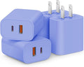 [4 Pack] USB C Charger Block Fast Charging Multiport Adpater [PD 20W USB-C & QC 3.0 USB-A Port] for iPhone 17/16/15/14/13/12/11/X/9, iPad, Galaxy, Google & More [Ultramarine] by CXX