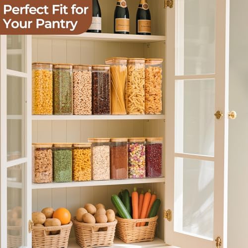 ComSaf Glass Storage Containers with Lids 1.4 Qt, Set of 3 Glass Food Jars - Image 6