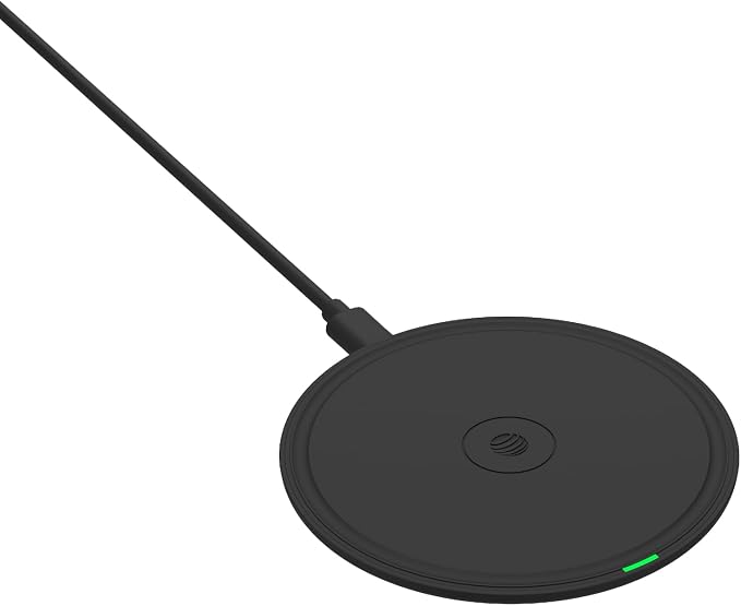 AT&T 15W Qi Wireless Charging Pad – Case-Friendly USB-C Fast Charging Station for iPhone 17/16/15/14, AirPods, Samsung Galaxy S25/S24, Pixel, and All Qi-Compatible Devices – Black - Image 3