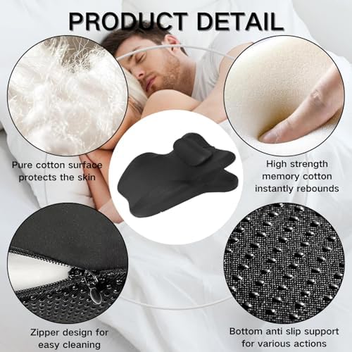 Couples Pillow Reading Pillow 27° Lift Ergonomic Memory Foam Cushion for Intimacy, NeckPillow, Multi-Functional Back Support Pillow with Replaceable Small Pillows, Comfort(Blue,23"x18"x15") - Image 4