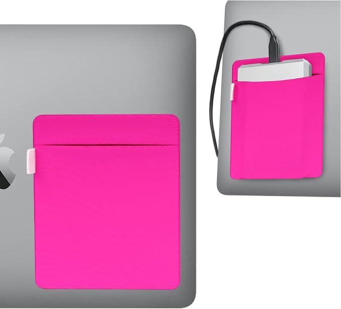 RIVEENY External Hard Drive Holder, Compact Elastic Pouch Organizer Pouch Wireless Storage for Wireless Mouse, Cables, Earphones - Image 2