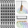 Space Saving Hangers for 48 Clothes, Reinforced Collapsible Hangers | 360° Swivel Hook, Fully Assembled, Hanger Hooks Space Saver for Closet Organizers and Storage, Dorm Room Essentials, Black by Latoxcaa-SpaceMaster