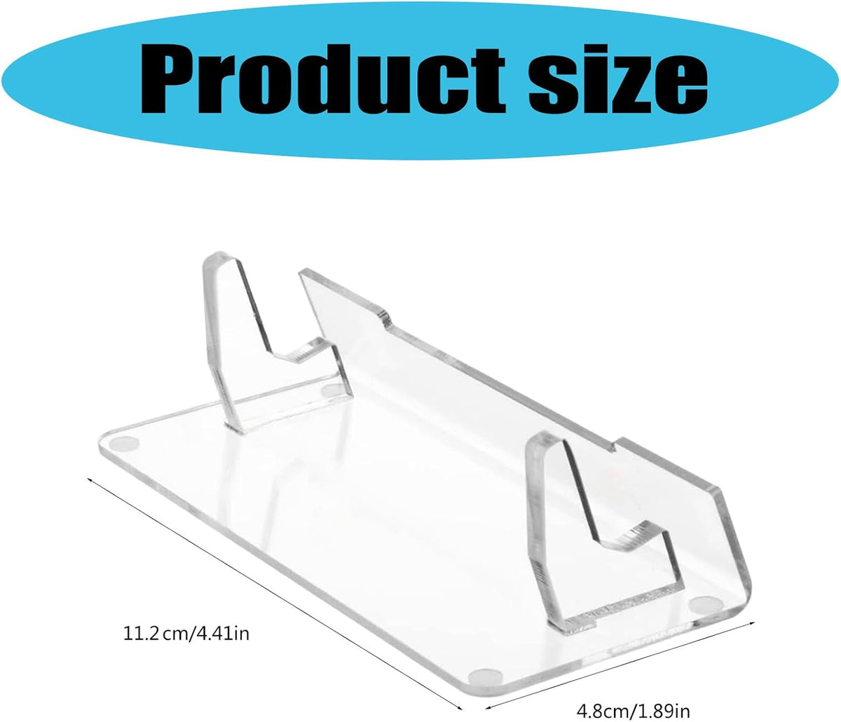 PANGBOER 2 Pcs Clear Game Console Holder and Accessories Storage Organizers High Clear Acrylic Stand - Image 3