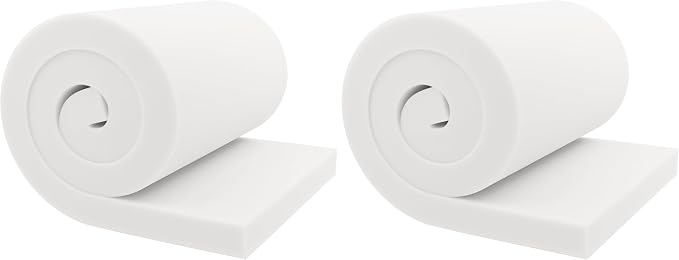 GoTo Foam 2" Height x 24" Width x 72" Length 43ILD (Firm) Upholstery Cushion Made in USA (Pack of 2) by GoToFoam