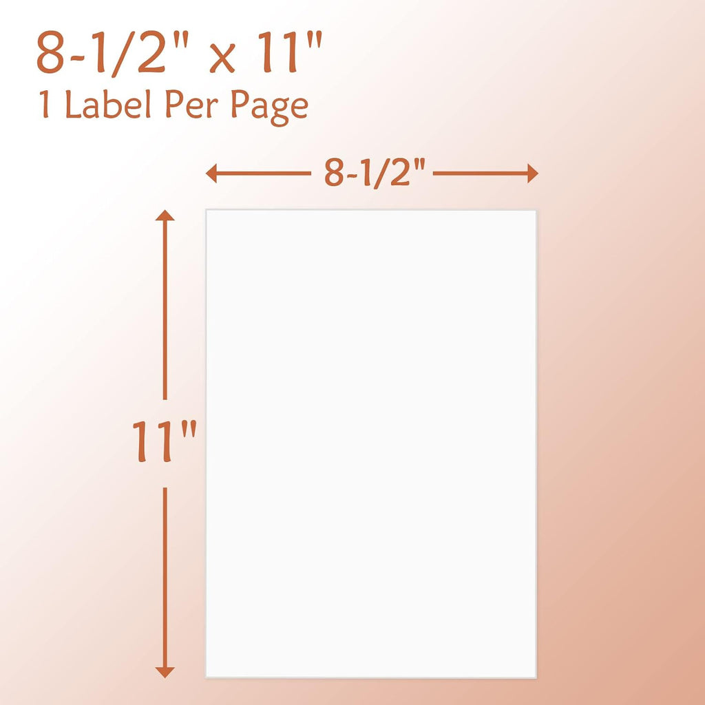 9527 Product Full Sheet Shipping Labels, 8-1/2" x 11" Blank White Sticker Paper, Self Adhesive Address Labels for Laser/Inkjet Printers, 1000 Labels - Image 4