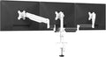 suptek Triple Monitor Mount for Most 17 to 32 inch Screens,Gas Springs Adjustment Triple Monitor Desk Mount Stand with Clamp & Grommet Kit,White(MDX003W) by suptek