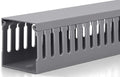 ZhiYo 2" H x 2" W Cable Raceway, Under Desk Wire Management Channel Grey | Slotted Wire Duct, 2 Pack(3.3ft Each), Heavy-Duty PVC Cable Management for Server Racks, Network Cables & Electrical Cabinets by ZhiYo