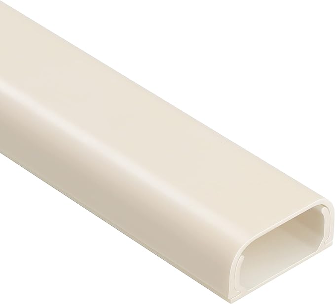ZhiYo 43" Cord Covers for Wires on Wall, Beige Cord Hider, 0.95" W x 0.47" | Fits 2-3 Cords, Premium Paintable Raceway for Wall-Mounted TV, Self-Adhesive Wire Hider for Extension Cords & Ethernet Cables by ZhiYo