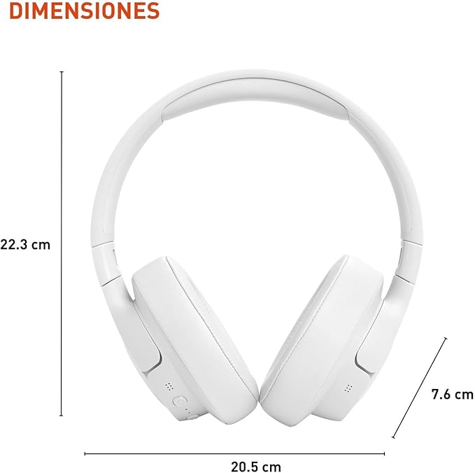 JBL Tune 770NC - Wireless Over-Ear Headphones - White | Adaptive Noise Cancelling with Smart Ambient, Bluetooth 53 with LE Audio, JBL Pure Bass Sound - Image 3