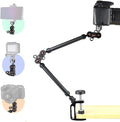 21"/53cm Adjustable Magic Arm with Super Clamp, Overhead Phone Mount, Heavy Duty Desk Camera Mount & Clamp,Flexible Joints Articulating Friction Arm for Light, Webcam, Mic, Action Camera by Akeipho