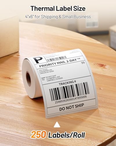 Phomemo D420D Shipping Label Printer & Packs of 250pcs 4x6 Thermal Labels - Image 8