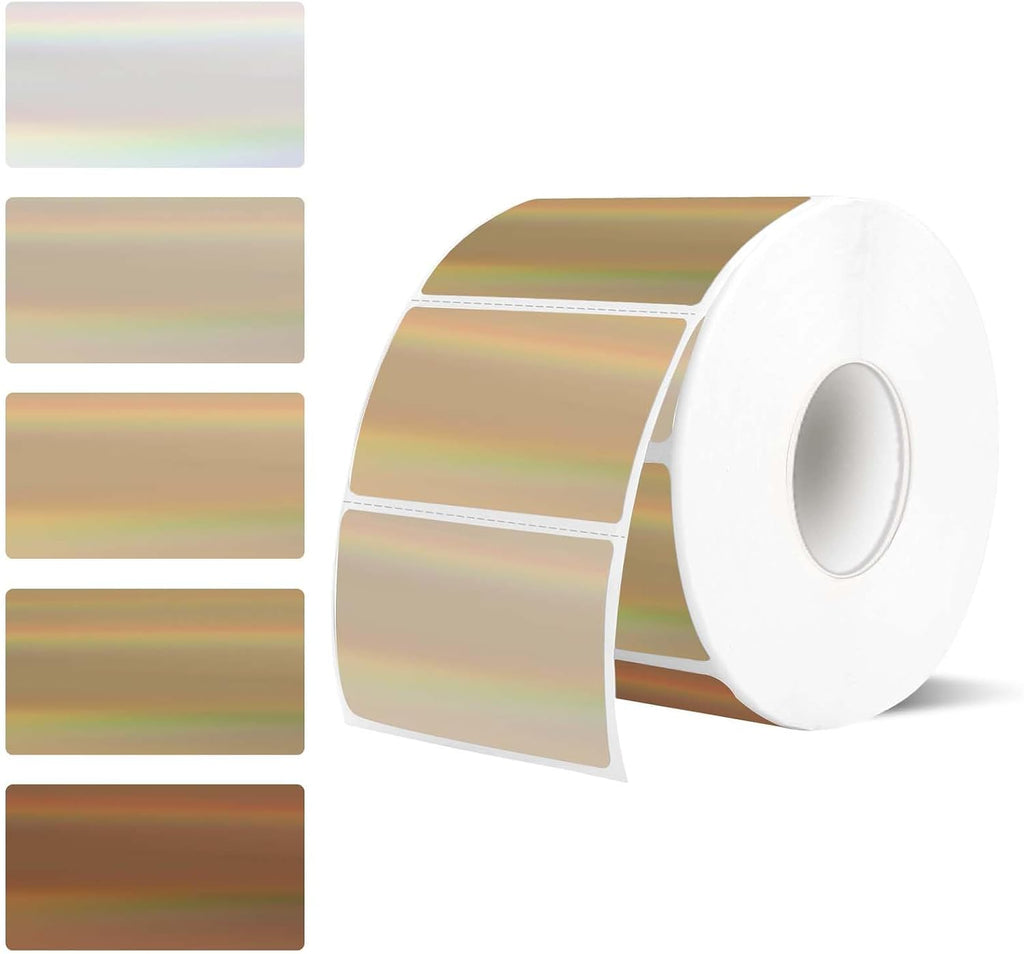 2.25"x1.25" Thermal Labels, Holographic Brown Thermal Labels- Strong Adhesive Thermasl Stickers for Small Business, Shipping, Mailing, Price Tag, Non BPA&BPS/ 300 Labels - Image 2