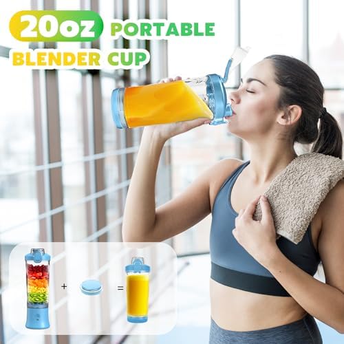 Portable Blender Personal Juicer for Shakes Smoothies with Insulated Sleeve - Image 4