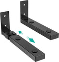 WALI Center Channel Speaker Wall Mount, Universal Soundbar Wall Mount Bracket Hold up to 30 lbs, Arms Extend Adjustment from 7 to 11.5 inch (SLK201), Black by WALI