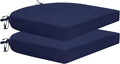 HARBOREST Outdoor Chair Cushions Set of 2, Water Resistant Patio Chair Cushions with Ties, Outdoor Seat Cushions for Patio Furniture, 17"x16"x2", Navy by HARBOREST