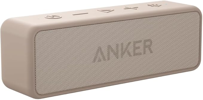 Anker soundcore 2 Portable Bluetooth Speaker, Stereo Sound, IPX7 | BassUp, 24H Playtime, Bluetooth 6, Wireless Speaker for Home, Outdoors, Travel-Mocha Brown by Unknown