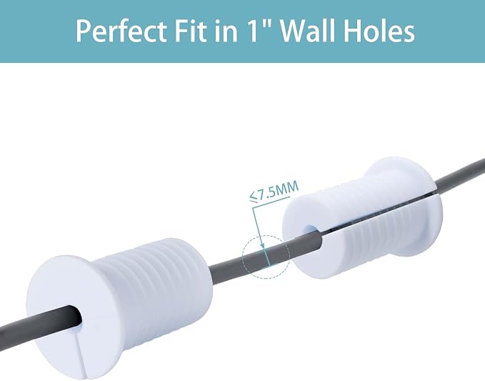 Starlink Cable Routing Kit,Starlink Cable Installation Kit,Starlink Mounting Accessories,2* Grommets, 1" Spade Drill Bit, 5/16" Drill Bit, 15 Wall Clamps (Cable Installation Kit (White) - Image 4