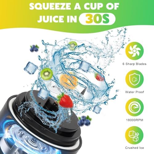 Portable Blender Personal Juicer for Shakes Smoothies with Insulated Sleeve - Image 2