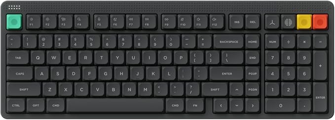 NuPhy Node100 Wireless Mechanical Keyboard, Hot Swappable Custom Low Profile Keyboard, 103 Keys Computer Gaming Keyboards, Supports Touch Gestures, PBT Keycaps, RGB Backlit, Bluetooth/2.4GHz/USB-C - Image 8