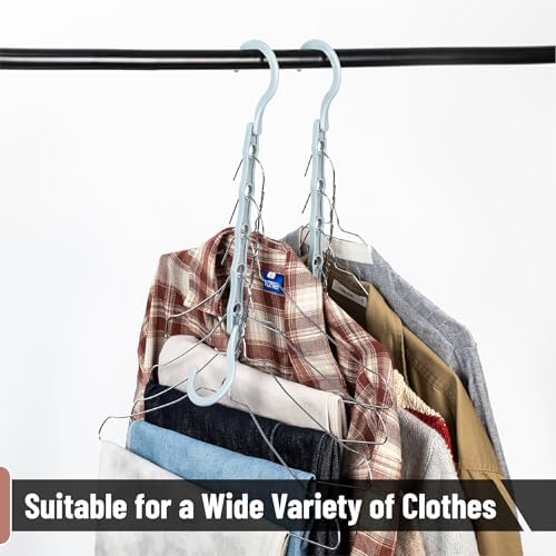 Mr. Pen- Space Saving Hangers, 16 pcs, 360° Rotating Hooks | Magic Cascading Hanger Organizer with 5 Enclosed Slots, Closet Organizers and Storage for Clothes - Image 7