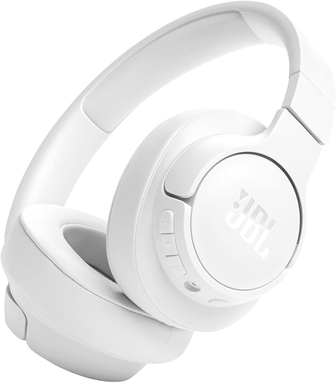 JBL Tune 720BT - Wireless Over-Ear Headphones - White | JBL Pure Bass Sound, Wireless Bluetooth 53 technology, Customize your listening experience, Hands-free calls with Voice Aware by JBL