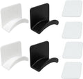 4Pcs Headphone Bracket, Wall-Mounted Headphone Holder, Stick-on Headset Hook Stand, Gaming Earphones Hanger(Black and White) by NexusPulse