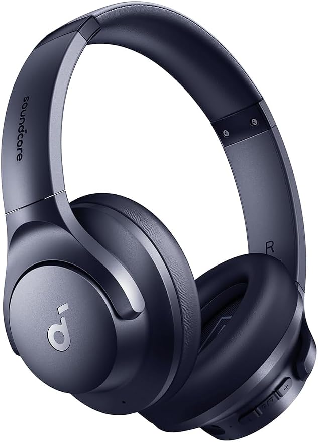 Soundcore by Anker Q20i Hybrid Active Noise Cancelling Headphones, Renewed | Over-Ear, Bluetooth, 40H ANC Playtime, Hi-Res, Big Bass, Transparency Mode, Customize via App, Travel, Home, Office by Amazon+Renewed