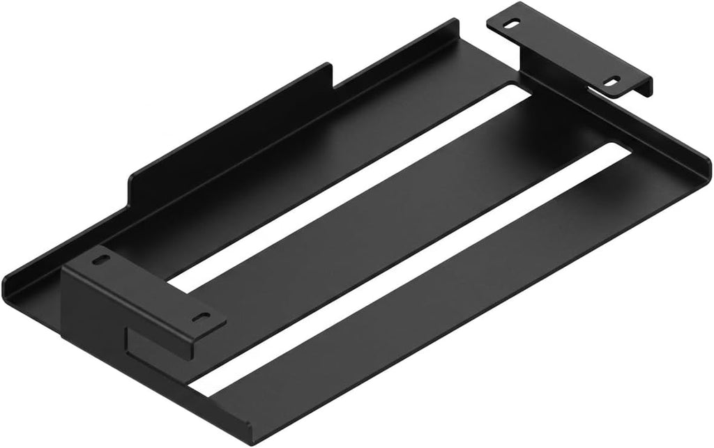 Multi-Purpose Steel Desk Tray - Under Desk Organizer & Monitor Stand Add-on Shelf, Includes Mounting Hardware, Black by FISUA