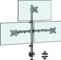 MOUNTUP Triple Monitor Stand, Height Adjustable Monitor Desk Mount Fit for 17 to 32 Inch Computer Screens, Stacked Monitors Arm for 3 Monitors, with C-Clamp and Grommet Base, up to 17.6lbs per Arm by MOUNTUP