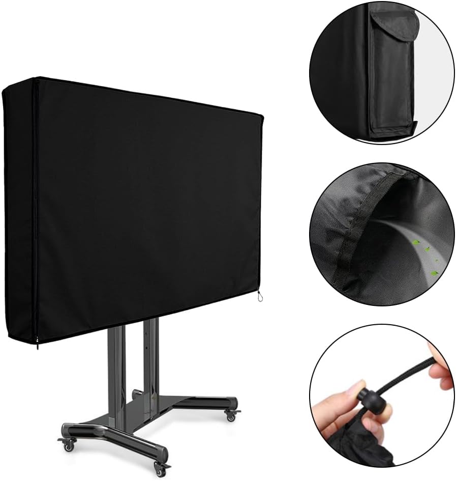 Mobile TV Stand Cover for 60-72 Inch Rolling/Moving TV Cart Outdoor Waterproof TV Screen Protection Cover Dustproof Portable TV Stand Mount Cover - Image 2