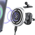 OHLPRO for MagSafe Car Mount Charger iPhone Wireless Car Charger, Stick on Dashboard Magnetic Phone Holder Mount for iPhone 17 Pro Max 16 15 14 Series, 15W Fast Charging, Aluminum Shell by OHLPRO