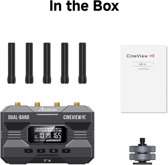 Accsoon CineView HE Wireless Video Transmission System, HDMI Video Transmitter, Dual-Band 1080p60 1200ft Range 60ms Latency, 4 Apps Monitoring, Compatible with Cineview M7 Pro/2 SDI/SE-One HE TX Only - Image 9