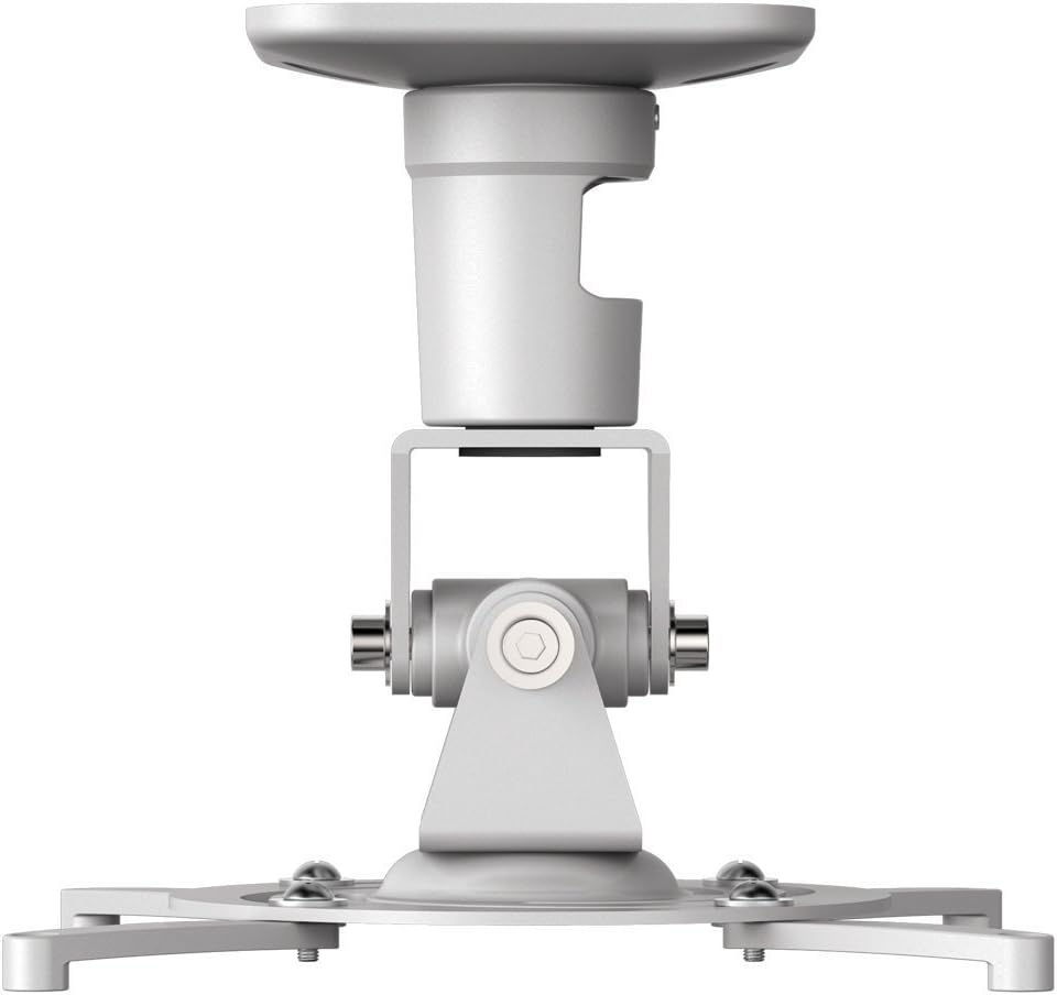 AMER Projector Mount - Ceiling Bracket LCD DLP Tilt 360° Swivel 30lbs (White) - Image 6