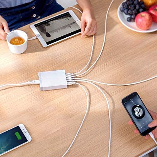 Anker Desktop Charger, 60W 6 Port USB Multiple Charging Hub | PowerPort 6 Multiple USB Charger, Campatible with iPhone, iPad, MacBook, Galaxy, LG, HTC, and More - Image 6
