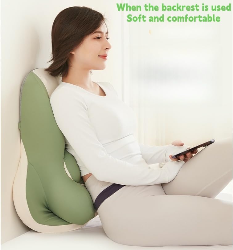 Ergonomic Memory Foam Wedge Pillow for Couples Intimacy Support – 27° Angle Lumbar Cushion with Removable Cover for Back Leg Elevation Reading and Adult Positioning (Yellow-Green) - Image 5