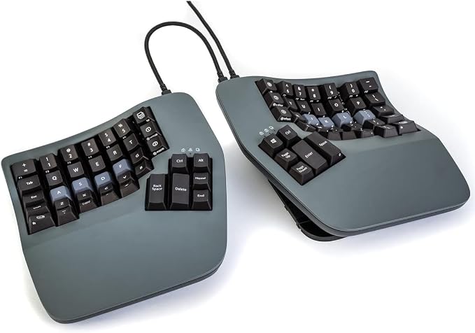 Kinesis Advantage360 Split Ergonomic Keyboard - USB-C | Mechanical Switches | Fully Programmable | Contoured Shape | Adjustable Tenting | PBT Keycaps by Kinesis