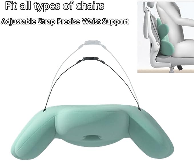 Lumbar Support Pillow for Office Chair, Back Support Pillow for Car, Chair | Office Chair Back Support Improve Lower Back Pain Relief & Sitting Posture, Memory Foam Back Cushion for Long Sitting - Image 7