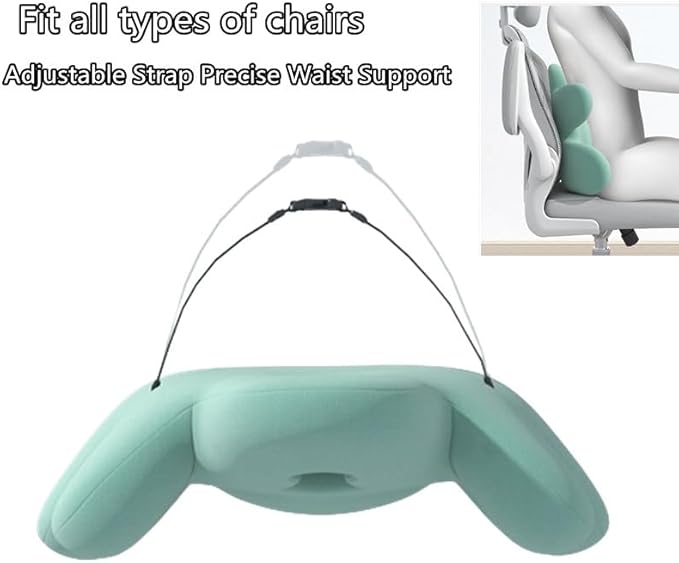 Lumbar Support Pillow for Office Chair, Back Support Pillow for Car, Chair | Office Chair Back Support Improve Lower Back Pain Relief & Sitting Posture, Memory Foam Back Cushion for Long Sitting - Image 6