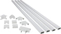 Legrand Wiremold Cordmate II 120 Inch 12 Piece Cord Cover Kit White | Cord Hider, On Wall, Self Adhesive, Hide up to 3 Cords, Cut to Size, Customizable, Cable Concealer by Legrand-Wiremold