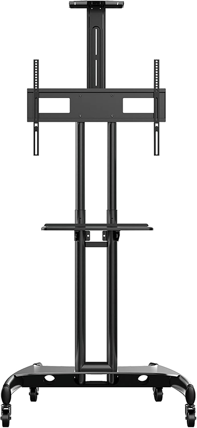 Rocelco VSTC 32"-70" Mobile Flat Screen, Monitor, A/V and TV Cart with A/V Component and Webcam Shelves (R VSTC), Black - Image 5