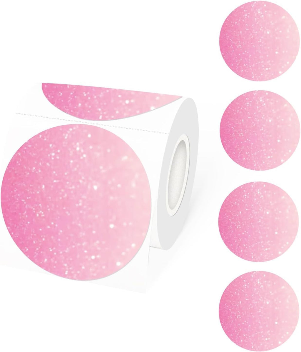 STARLIBOO Thermal Labels 3 inch, Round Thermal Printer Labels, Circle Direct Thermal Stickers for DIY Logo Design, Shipping, Name Tag, Compatible with Rollo&MUNBYN (Matte Pink) by STARLIBOO