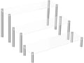 3 Pcs Acrylic Riser, Display Stand Clear Shelf for Cupcake Food Desserts Holder Cosmetic Products Tabletop Use and More (Large) by LoengMax