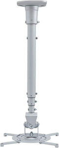 Ceiling Projector Mount Bracket with Adjustable Extendable Arms, Rotating Swivel Tilt for Home and Office Projectors (Extendable-Silver) by DYNAVISTA